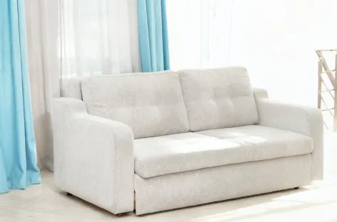 Sofa refreshed after low moisture cleaning